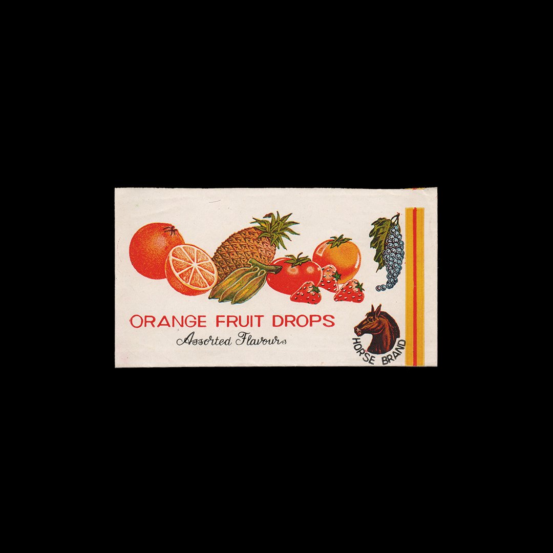 Orange Fruit Drops—Horse Brand