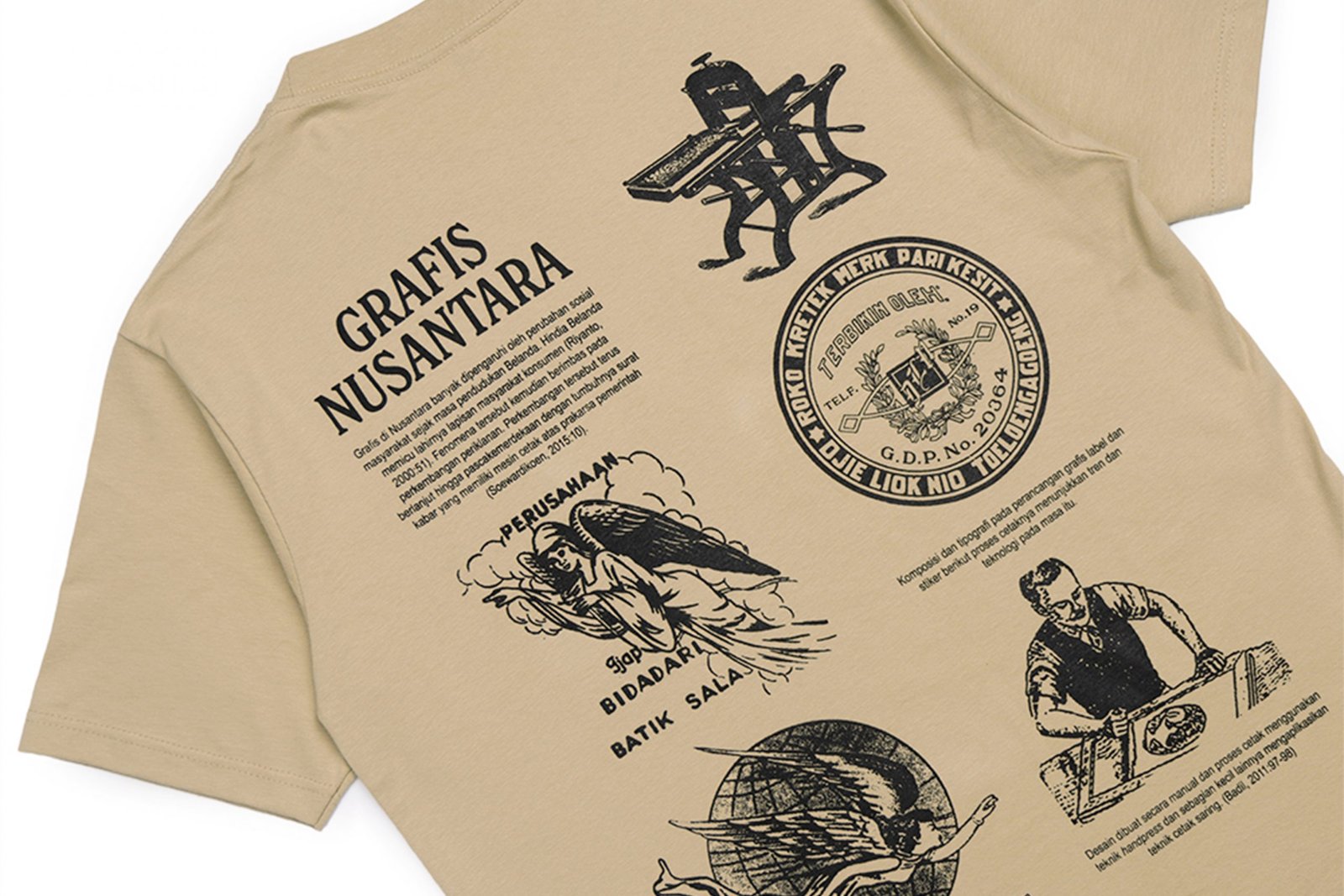 GRAFIS NUSANTARA BEIGE SHORT TEE