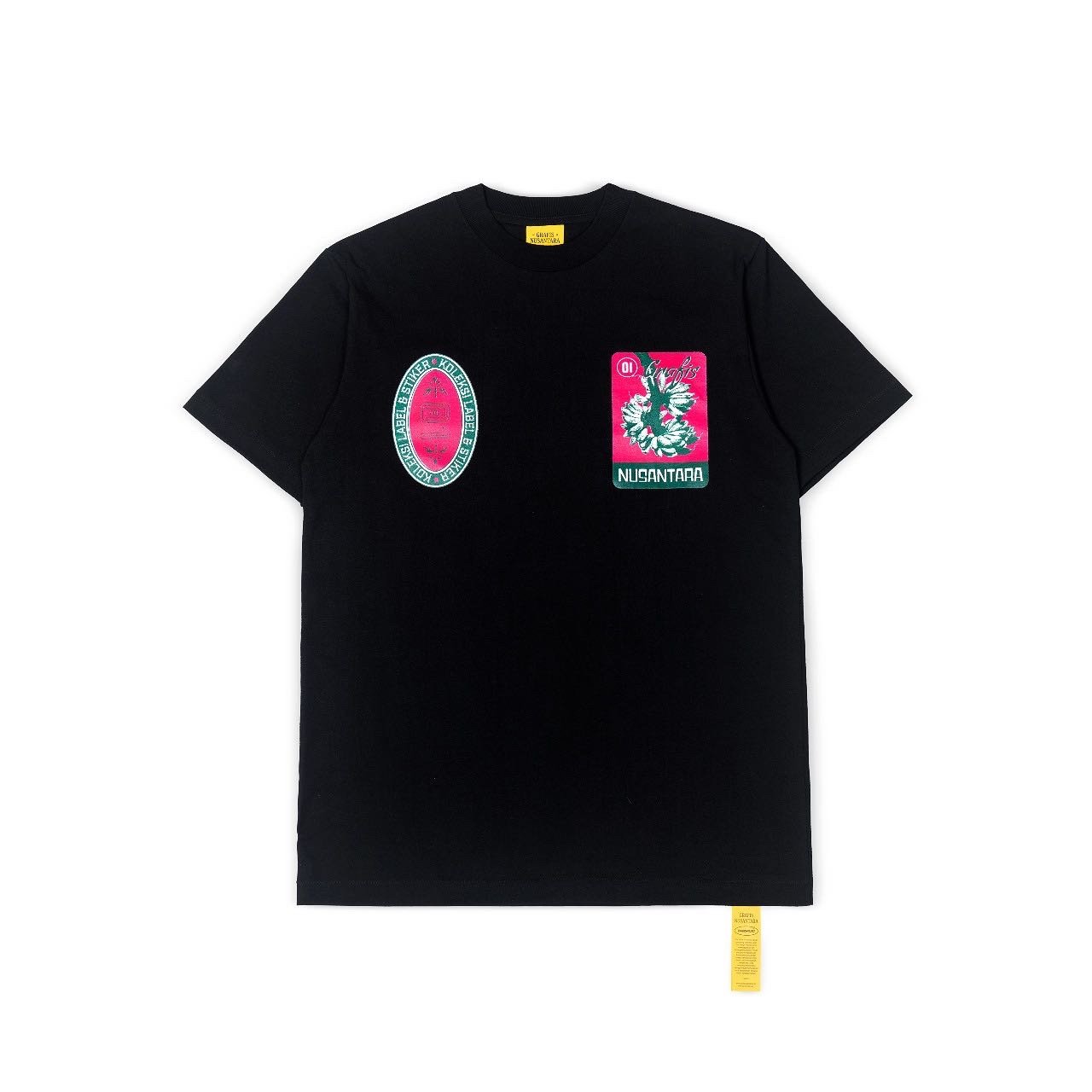 GRAFIS NUSANTARA BLACK/MAGENTA SHORT TEE