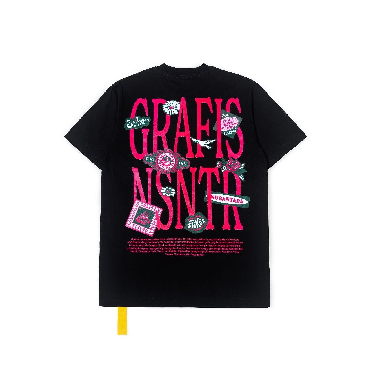 GRAFIS NUSANTARA BLACK/MAGENTA SHORT TEE