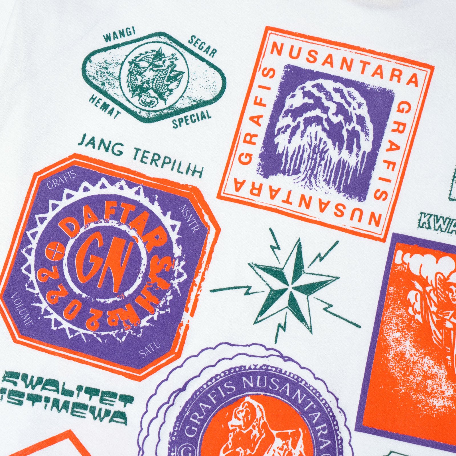 GRAFIS NUSANTARA LABEL KWALITEIT WHITE SHORT TEE