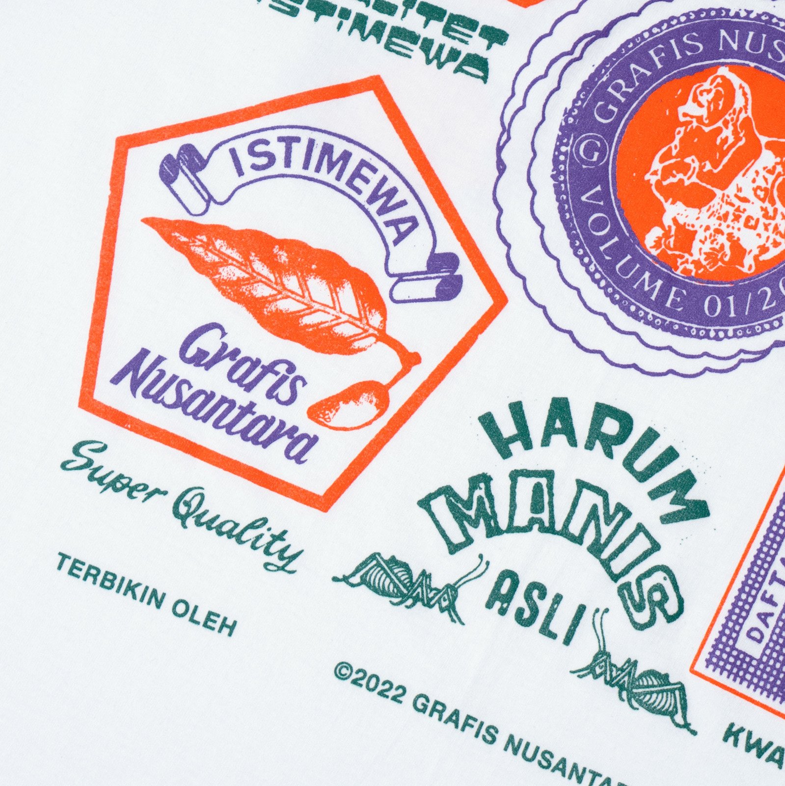 GRAFIS NUSANTARA LABEL KWALITEIT WHITE SHORT TEE