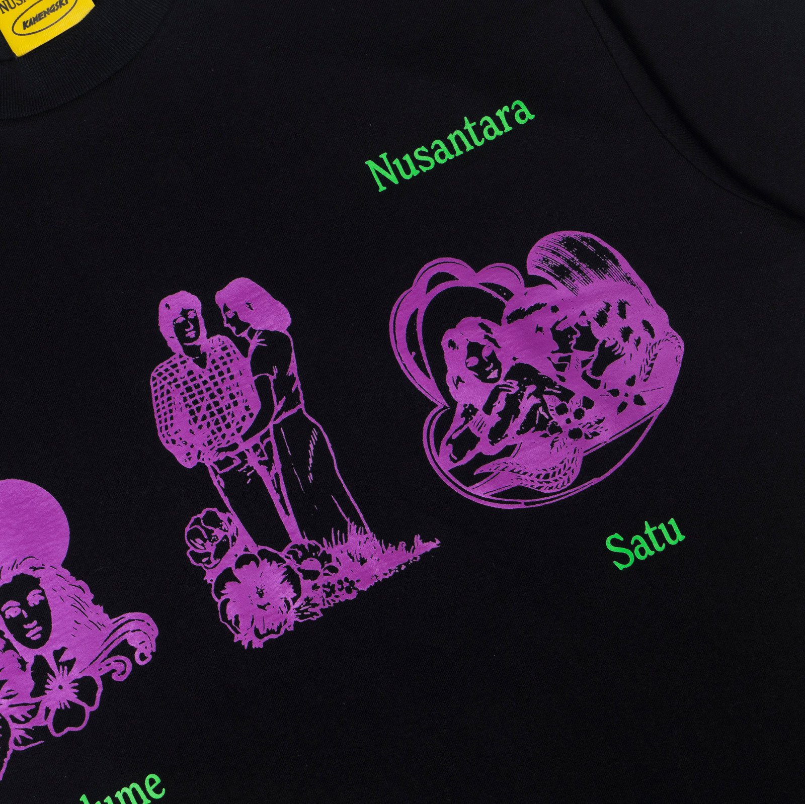 GRAFIS NUSANTARA KOLEKSI STICKER BLACK SHORT TEE