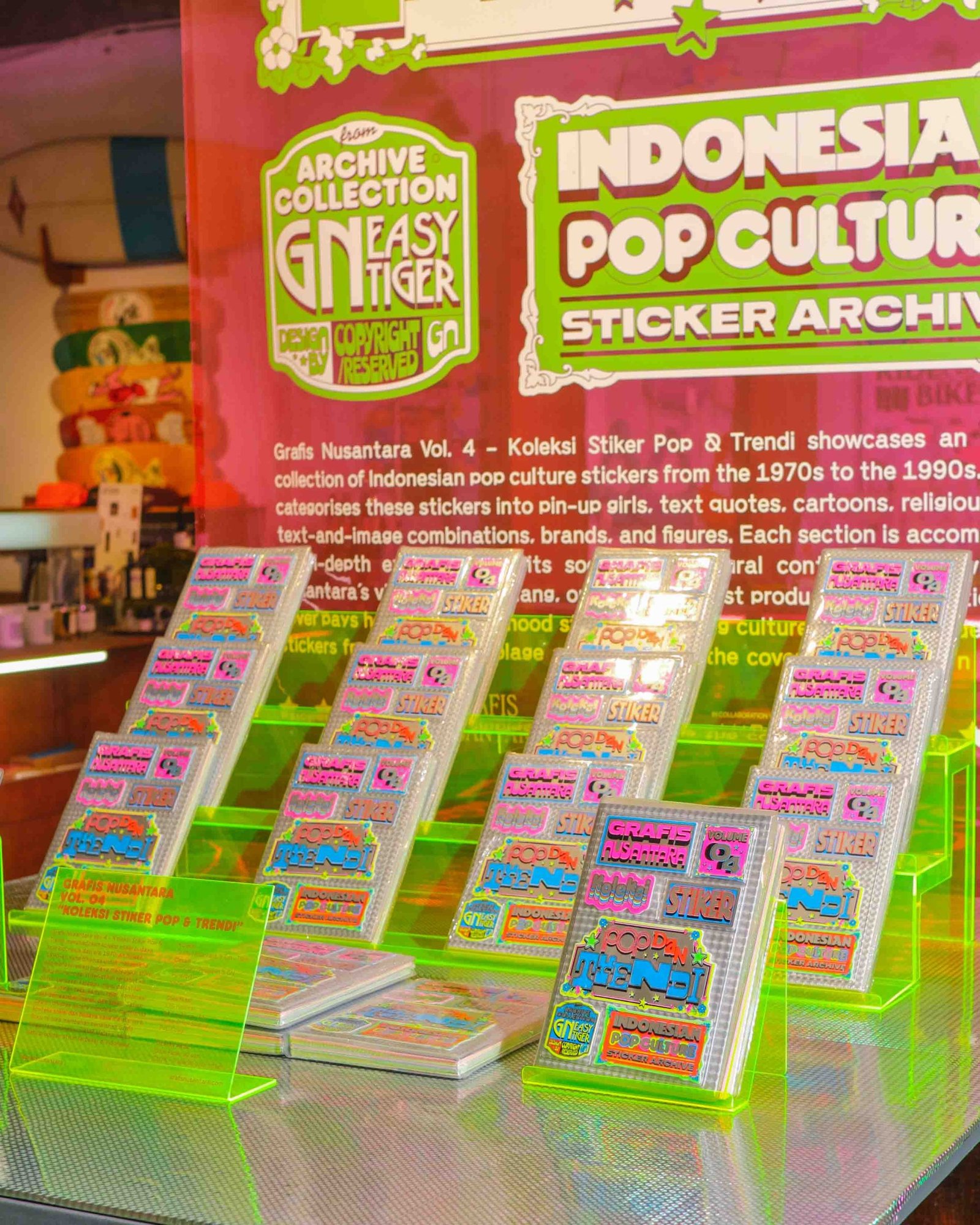 Grafis Nusantara book showcase at Grammars (Aan, Grammars, 2025)
