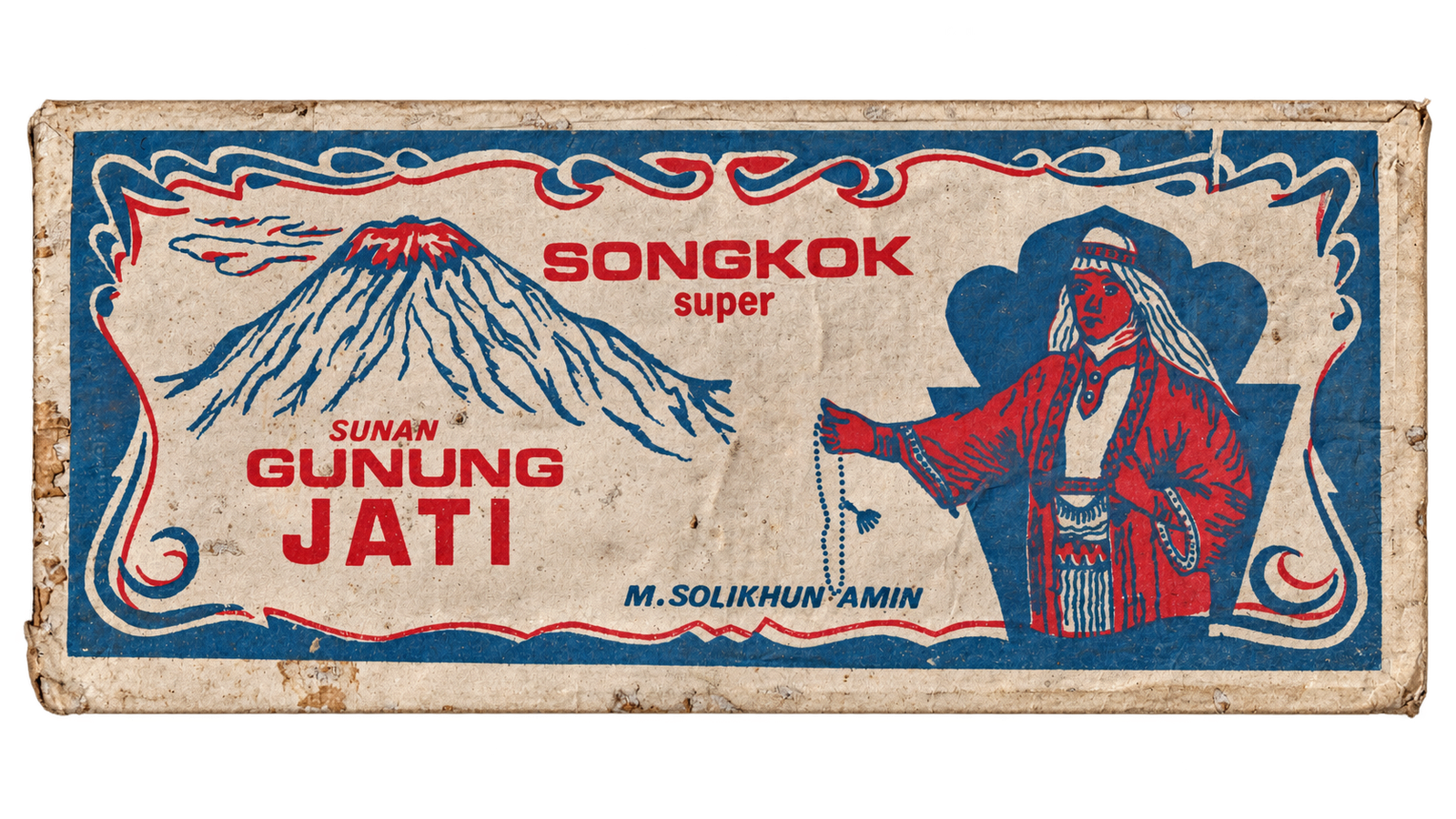 [Fig. 8] This printed paper label from the Grafis Nusantara Collection features the Songkok Super Sunan Gunung Jati, produced by M. Solikhun Amin.